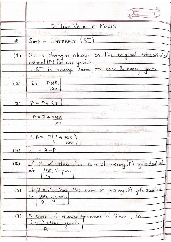 First page of TIME VALUE OF MONEY|ALL FORMULAS|QA|