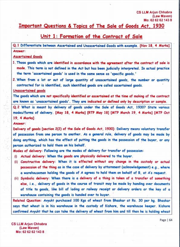 First page of SOGA PYQs RTPs MTPs with Solutios|Arjun Chhabra|