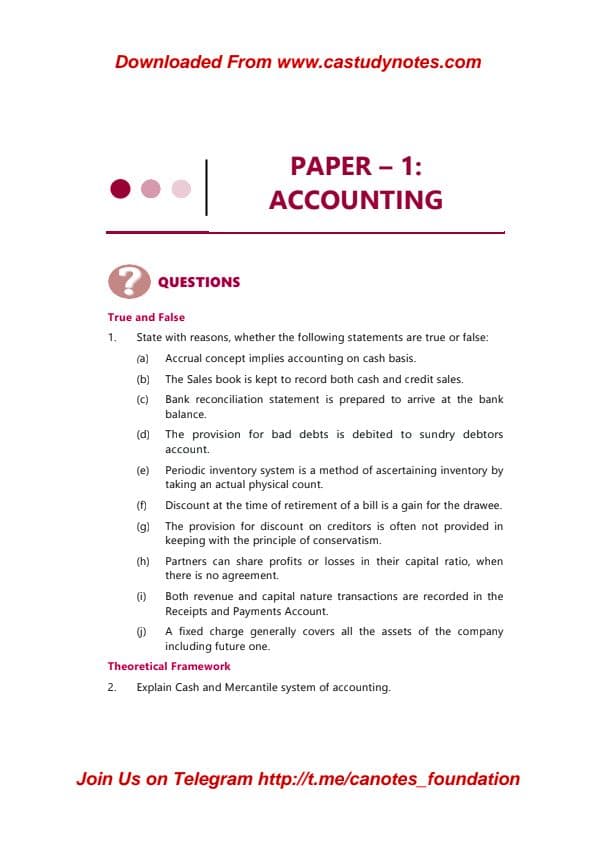 First page of Rtp of accounts