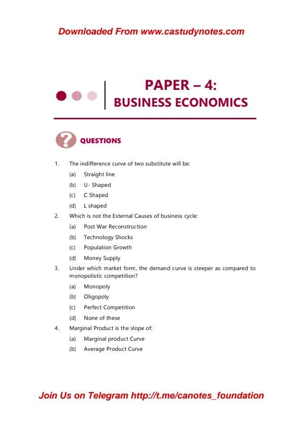 First page of Business economics rtps