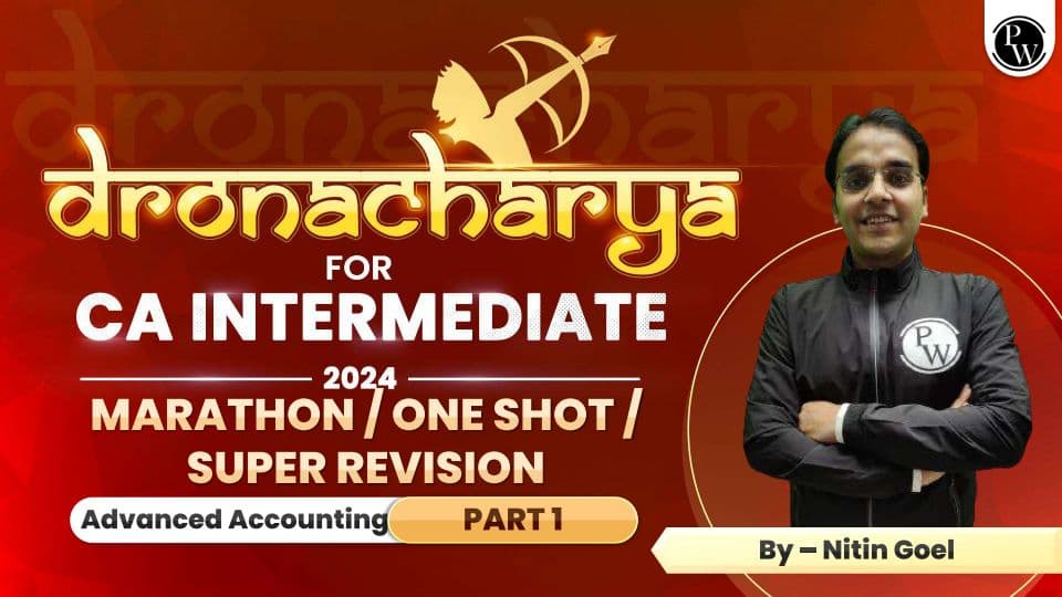 First page of Nitin Goel Advanced accounts - 1 Dronacharya Batch