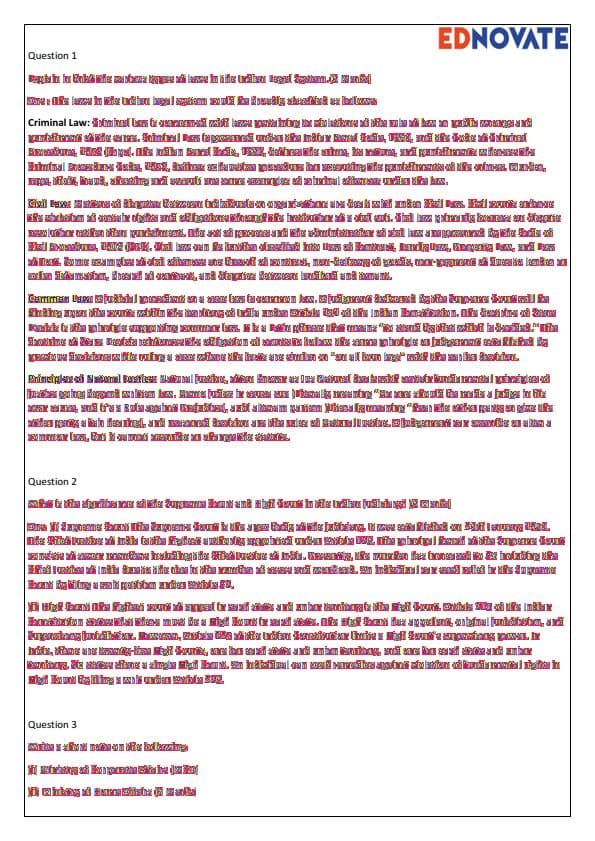 First page of IRF que bank