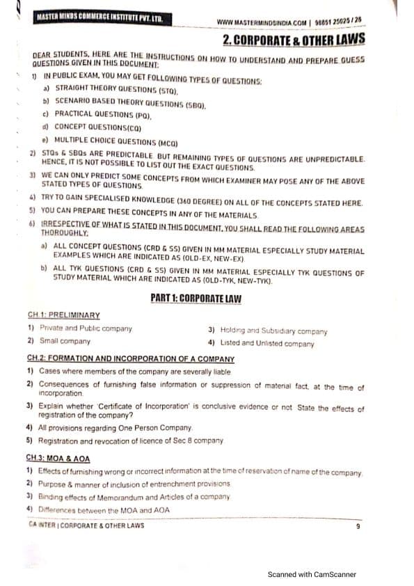 First page of Law Important questions #must do