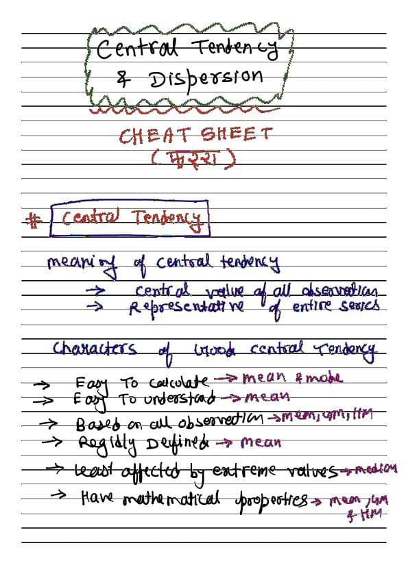 First page of Ct & D notes
