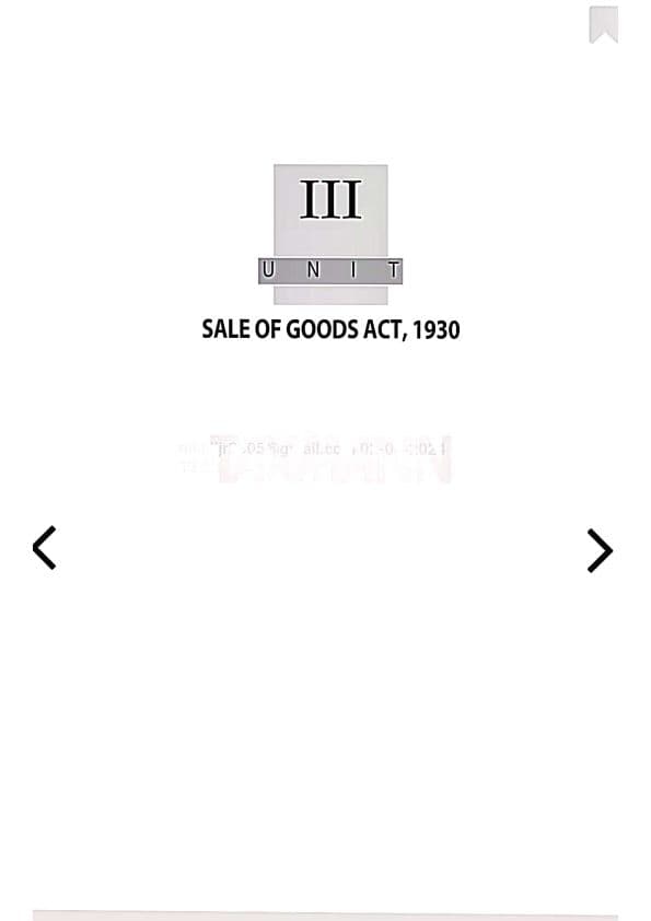 First page of The sales of goods act ,1930