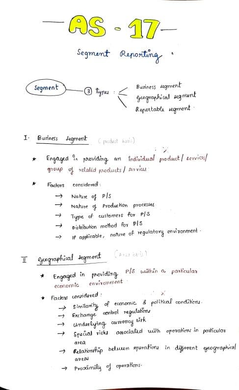 First page of AS 17 Segment Reporting