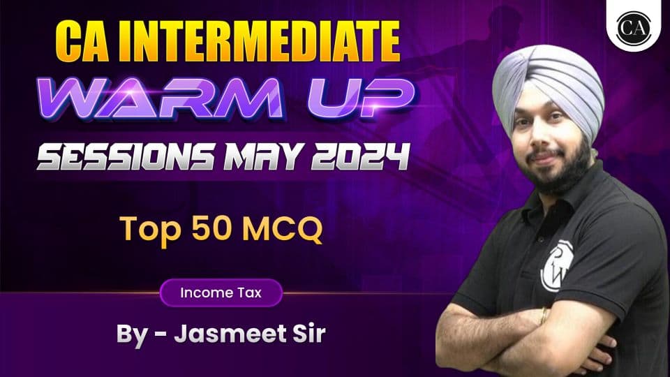 First page of Income tax 50 MCQs by CA Jasmeet Singh Sir