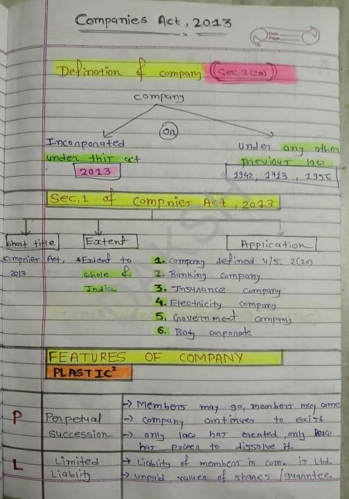 First page of Summary