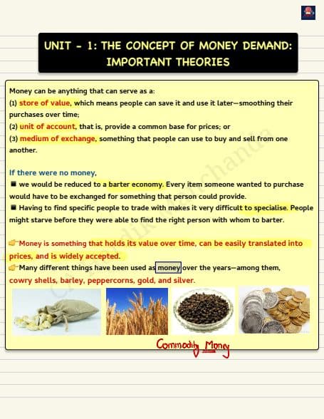 First page of Ch 8 unit 1 money Market by CA HARDIK MACHNADA