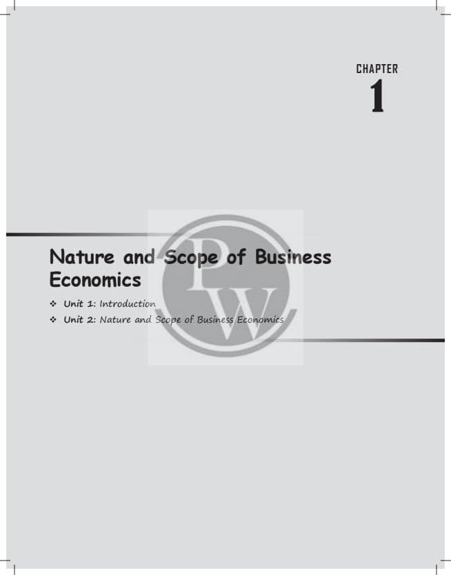 First page of NATURE AND SCOPE OF BUSINESS ECONOMICS