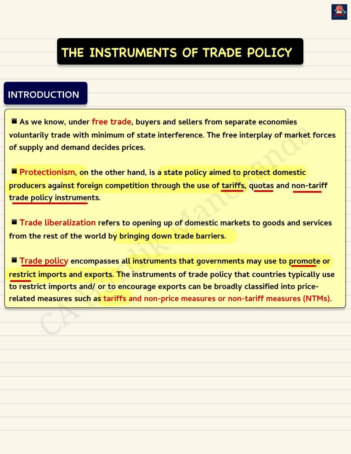 First page of Eco Ch.9 Unit.2 By CA Hardik Manchanda