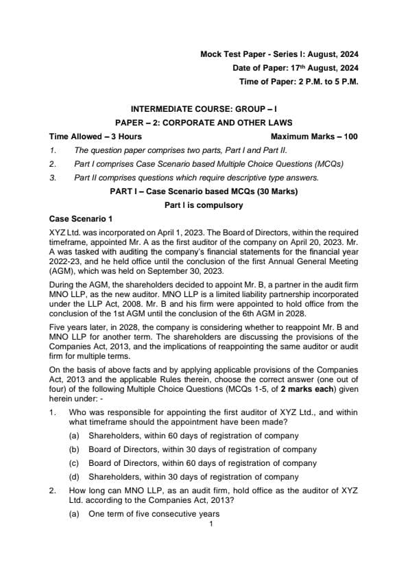 First page of Sep-24: MTP Series-ii Corporate & Other Law !!!