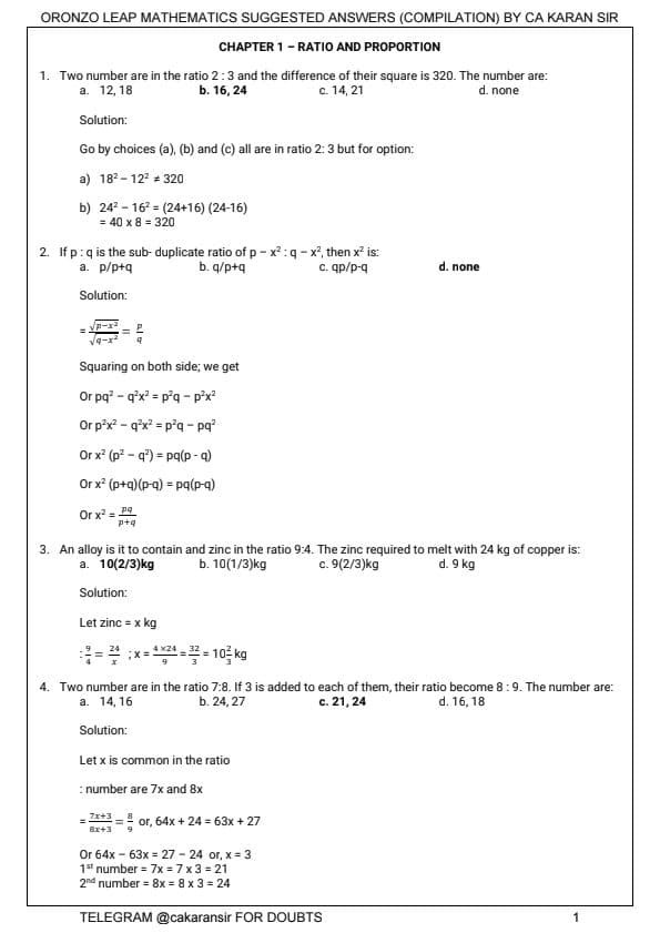 First page of Quant.Apt. extra questions for practice with soln...it's time for revision go through it..✨️💖