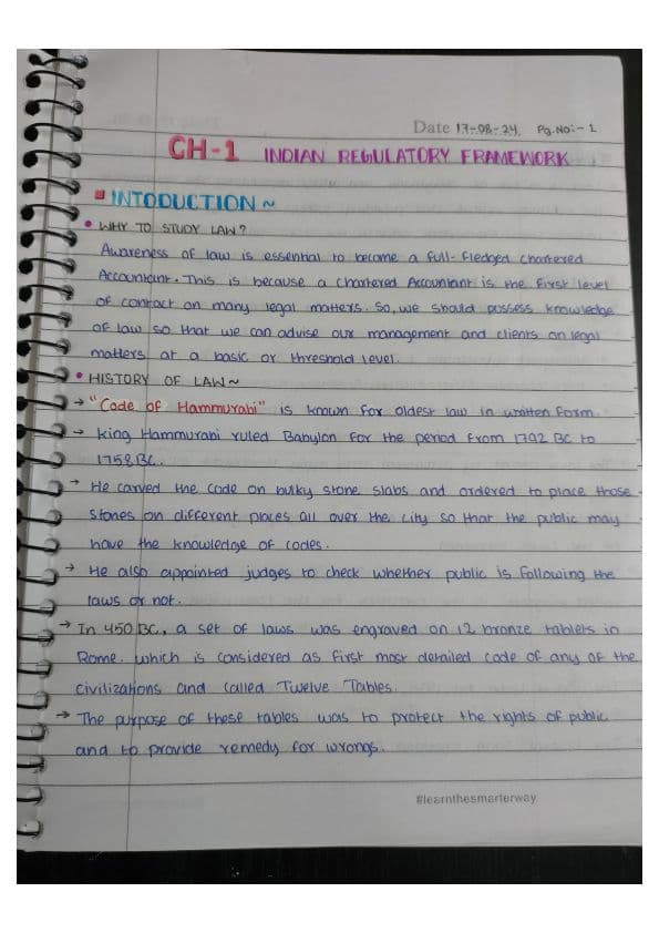 First page of Here is the (Indian regulatory framework) notes!! I'm preparing for June 2025, it's so farrr ik!!👹