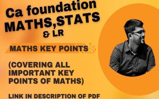 First page of Math important points