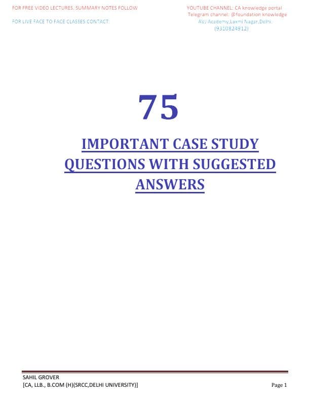 First page of Case laws for practice Only this time. (OTT)
