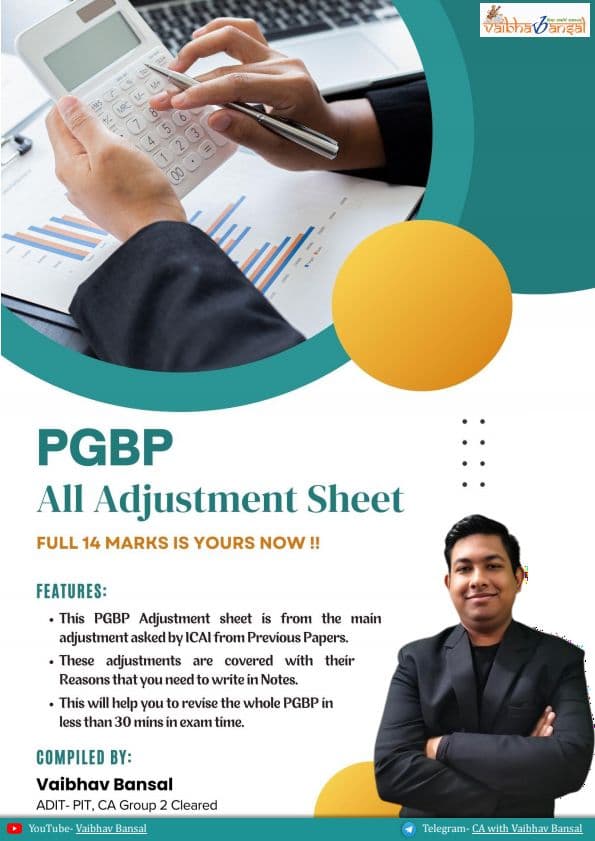 First page of PGBP Adjustments