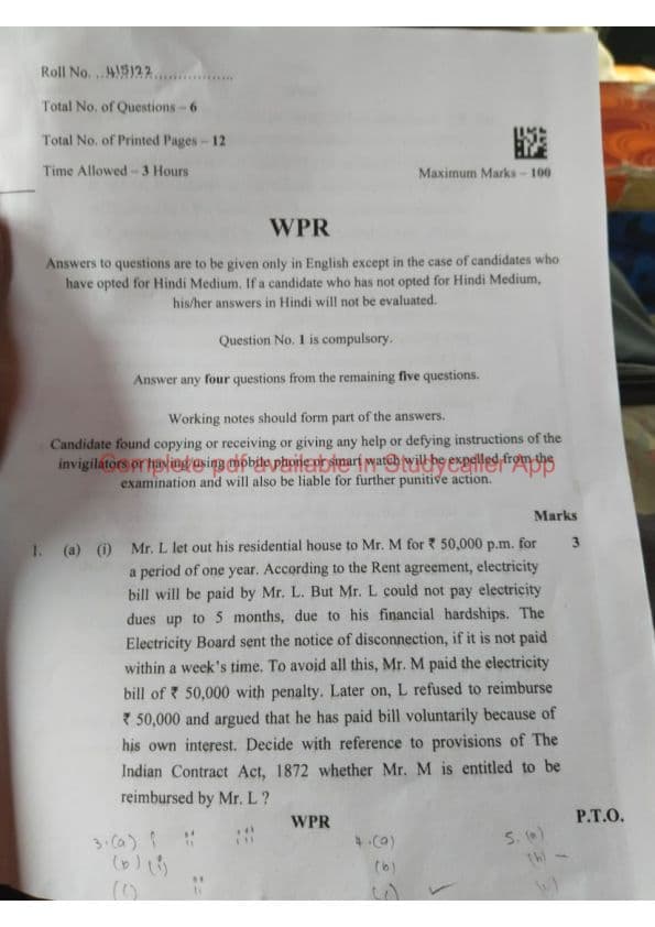 First page of CA FOUNDATION LAW SEP 24