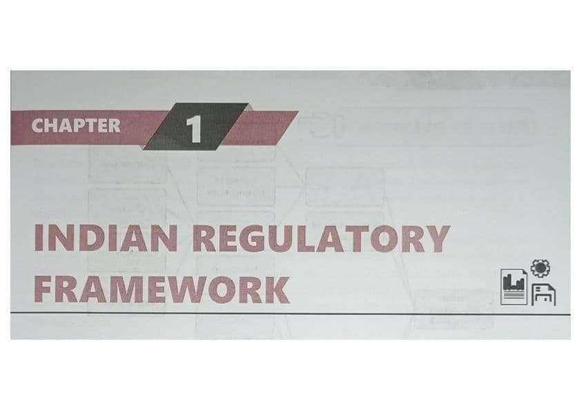 First page of INDIAN REGULATORY FRAMEWORK FULL CHAPTER DETAILED NOTES