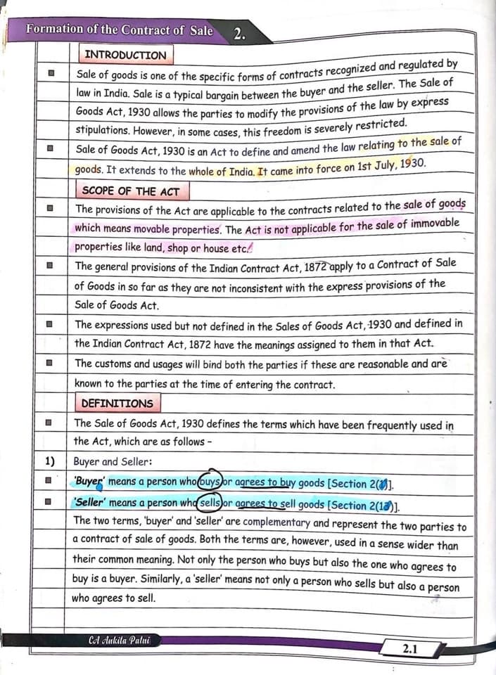 First page of SOGA UNIT 1 Detailed notes