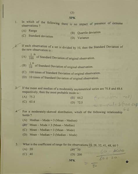 First page of Quantitative Aptitude Paper Sept 24 Attempt