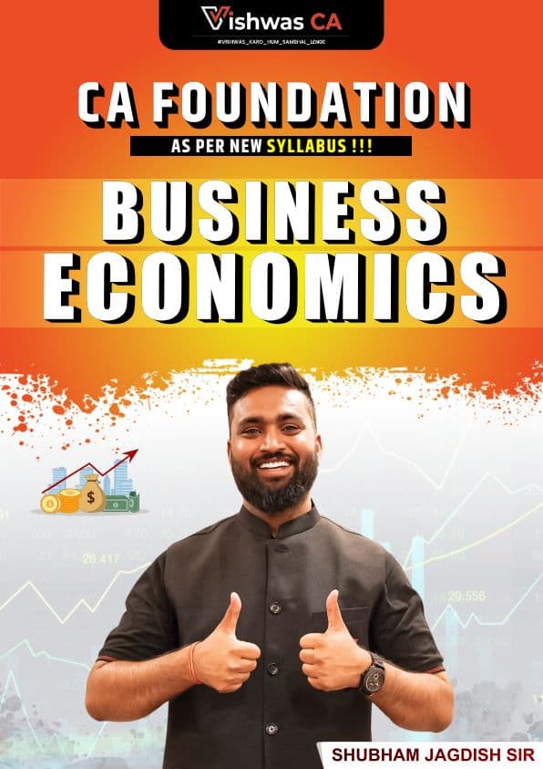 First page of Economics all chapters wise important questions by Jagdish sir ( vishwas CA )