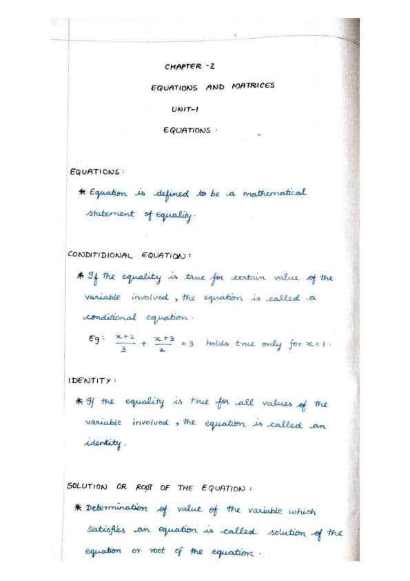 First page of Quantitative aptitude handwritten notes