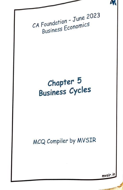 First page of MCQ Compiler by MV sir chapter 5 CA foundation