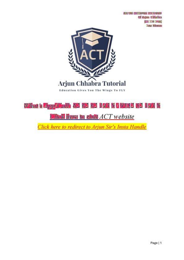 First page of Arjun Chhabra Most Important Law Question Bank