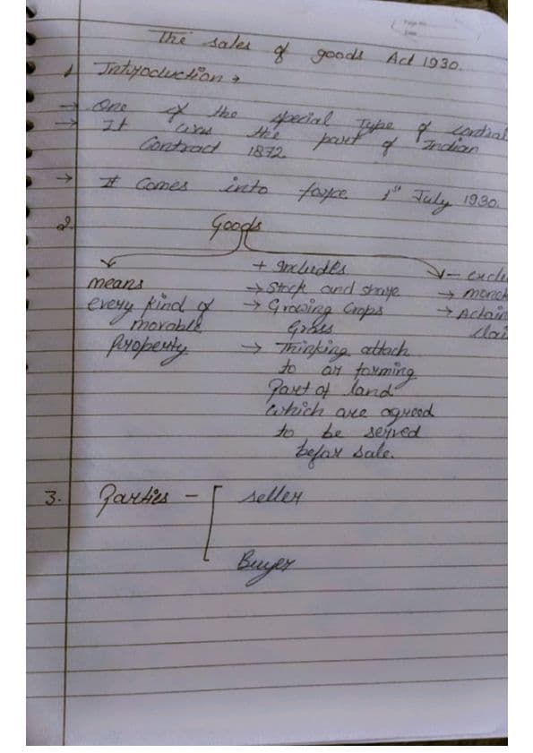 First page of 30 min revision notes of soga unit 1 and 2