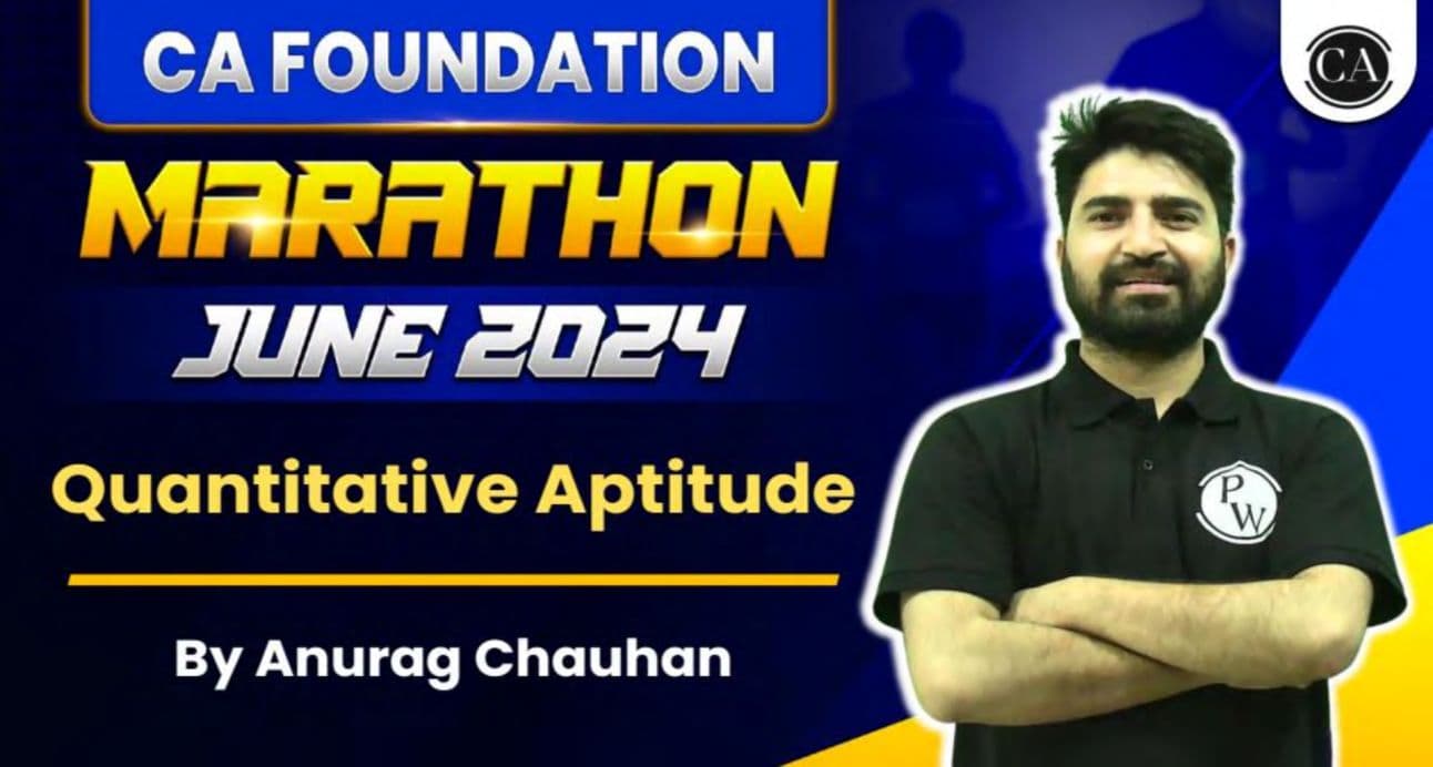 First page of Quantitative aptitude by anurag sir pw Index number, Probability, theroictical distribution