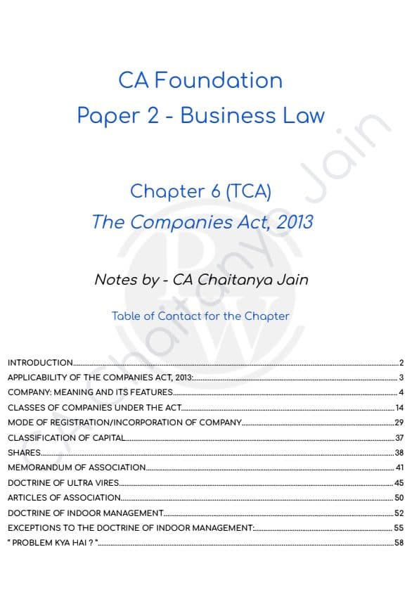 First page of Notes