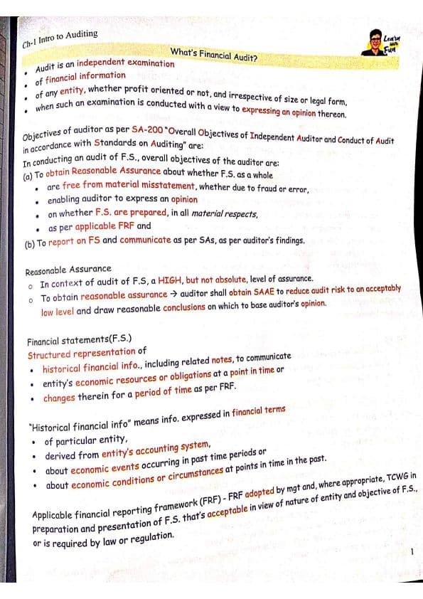First page of Audit main book CA Shubham keswani jan 25