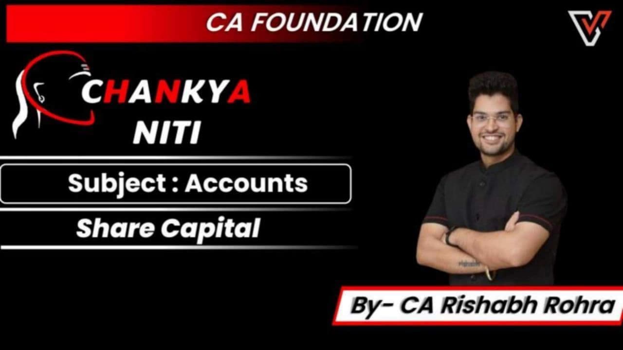 First page of Share capital notes by CA Rishabh Rohra