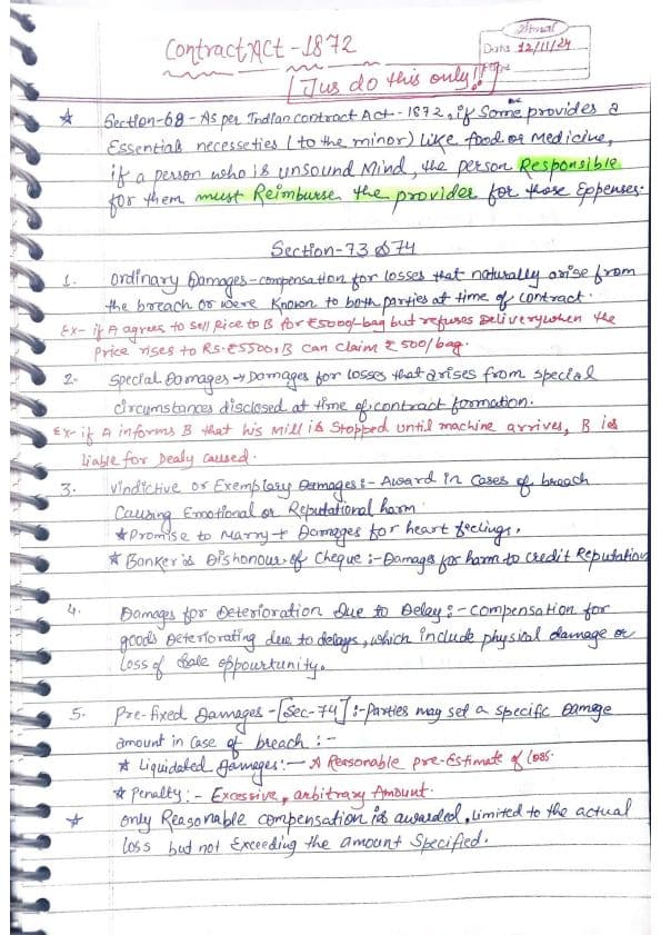 First page of Contract Act-1872-consicsed
