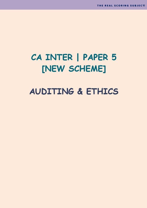 First page of Audit and ethics Full syllabus coverage By CA Ram Harsha sir