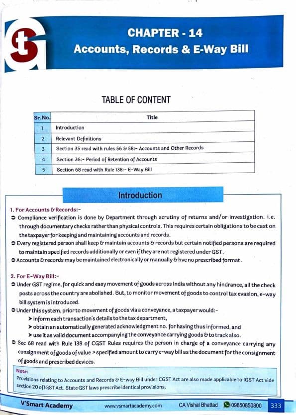 First page of GST Module 2(2) By Vishal Bhattad Sir