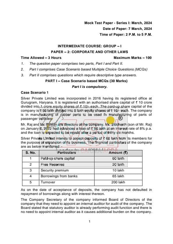 First page of LAW MTP Compiler May 24 to Jan 25 Total 5 MTP's New Syllabus Join me friends if you need anything