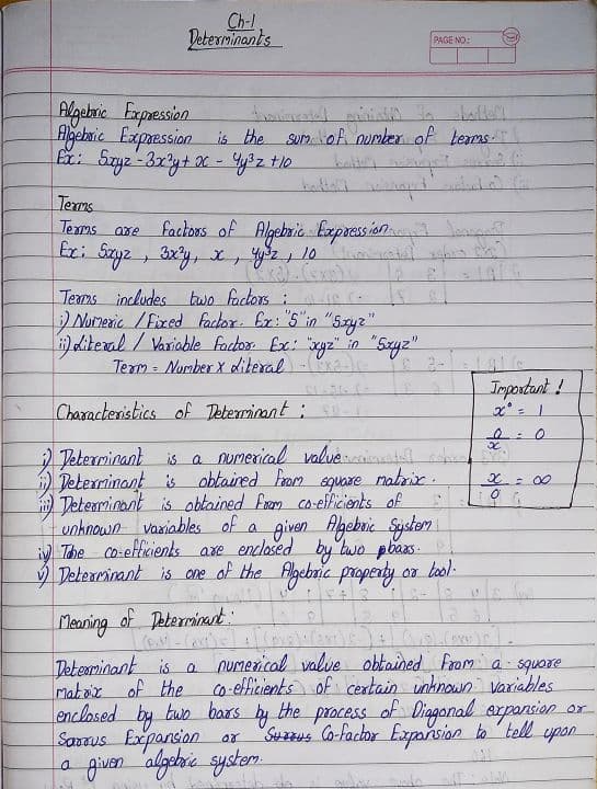 First page of Determinants