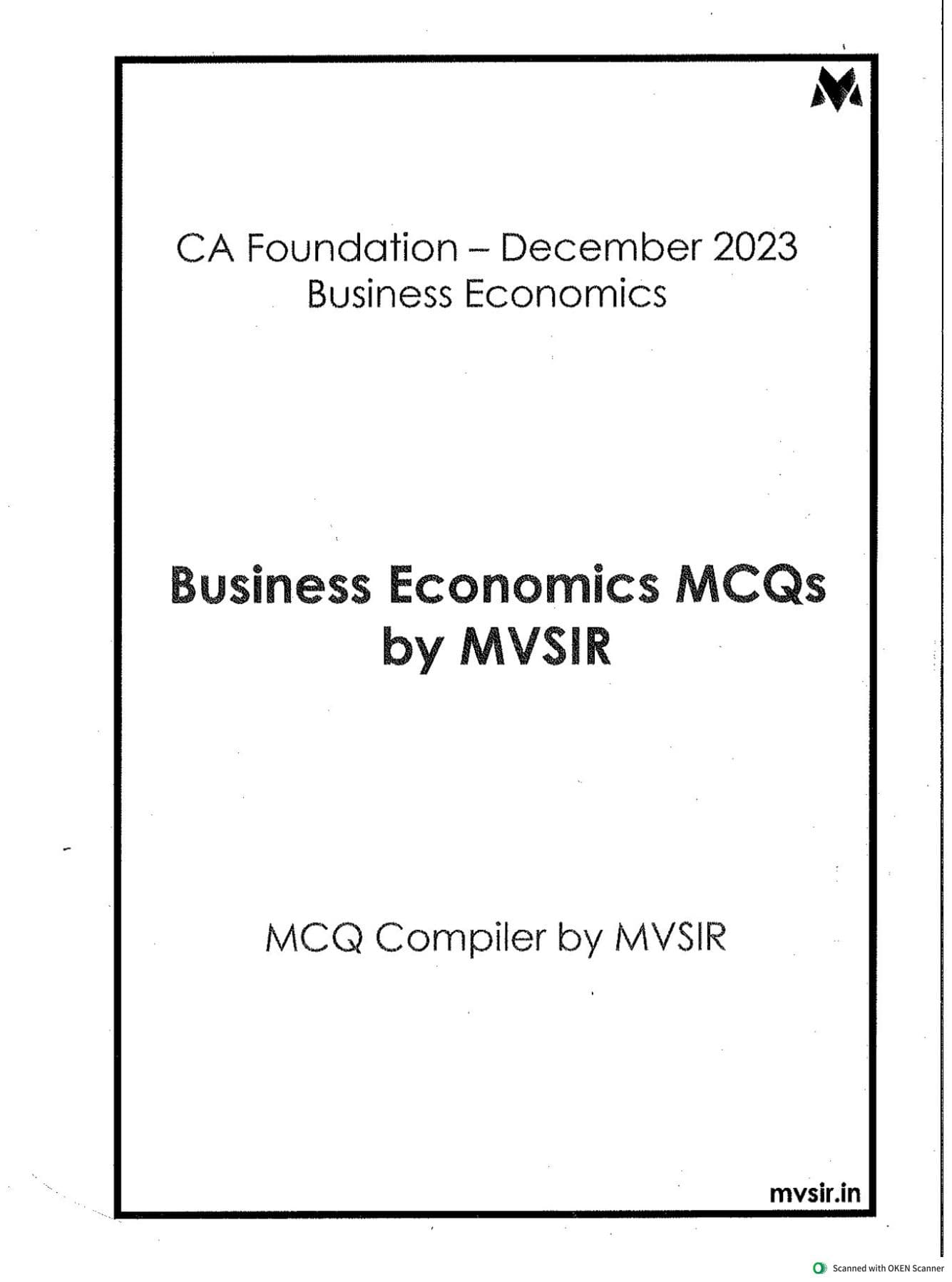 First page of MV Sir compiler Micro