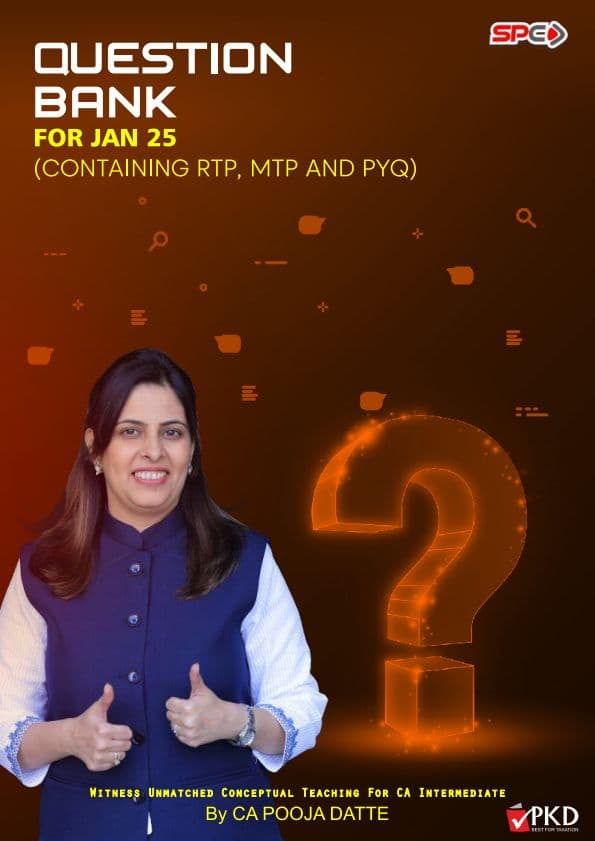 First page of CA Pooja Datte Question Bank For GST (RTP,MTP,PYQ) For Jan.25 part 1