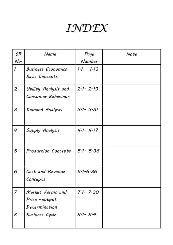 First page of 2000 important mcq of buisness economics mtp,RTP,pyq covered