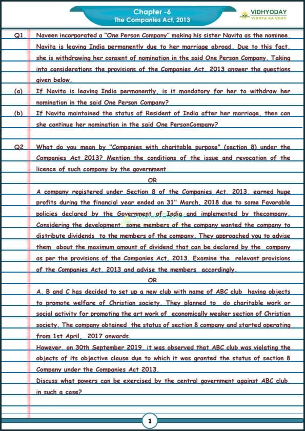 First page of Law companies act 2013