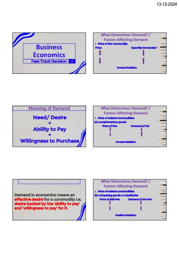 First page of Micro economics Fastrack revision
