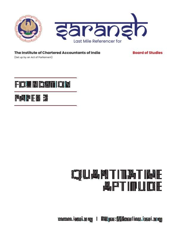 First page of Quantitative aptitude by icai Most important question & topics Don't leave this