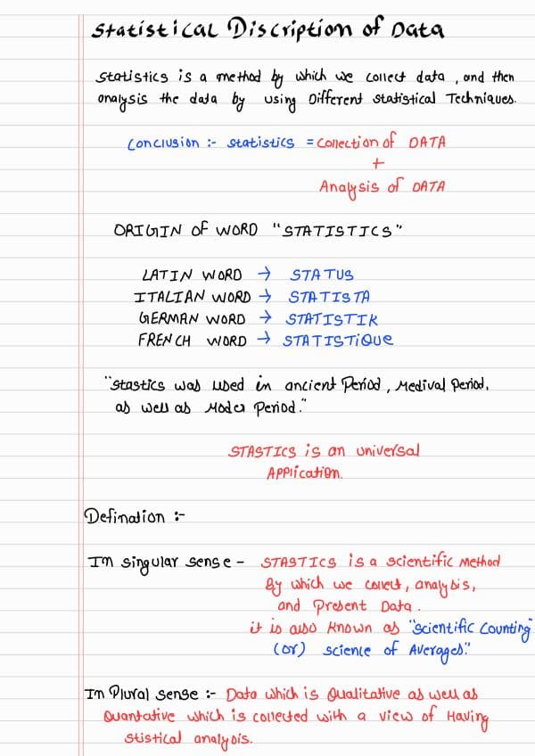 First page of Statistical theory