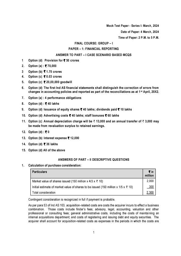 First page of MTP 1 Answers For May 24