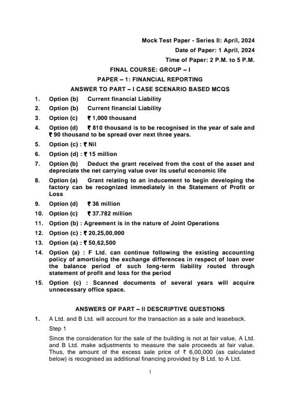 First page of MTP 2 Answers For May 24