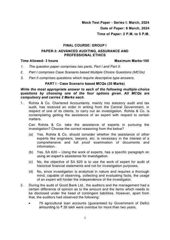 First page of MTP 1 For May 24