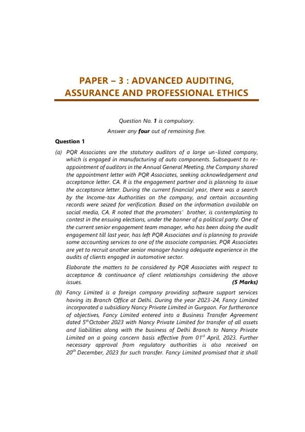 First page of May 24 Suggested Answers For Better Understanding